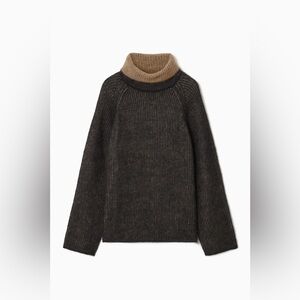 COS Two-Tone Mohair Turtleneck Jumper